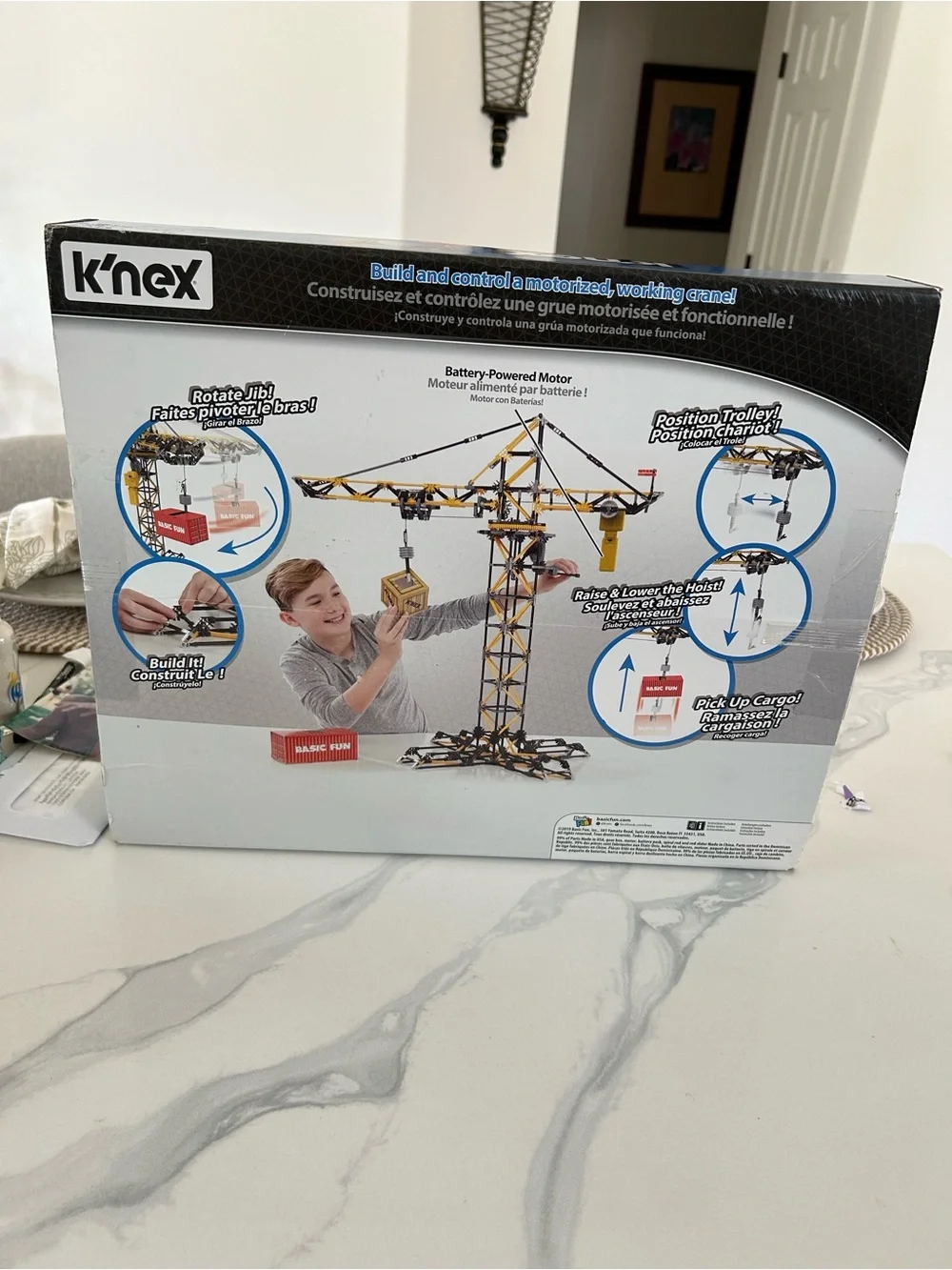 KNEX Yellow & Black Construction Crane Building Set - You Build It!